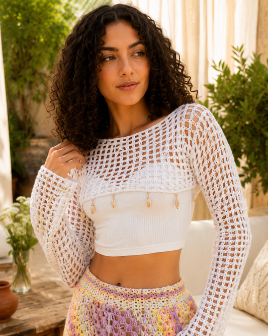 Shell Breeze Crochet Cover-Up