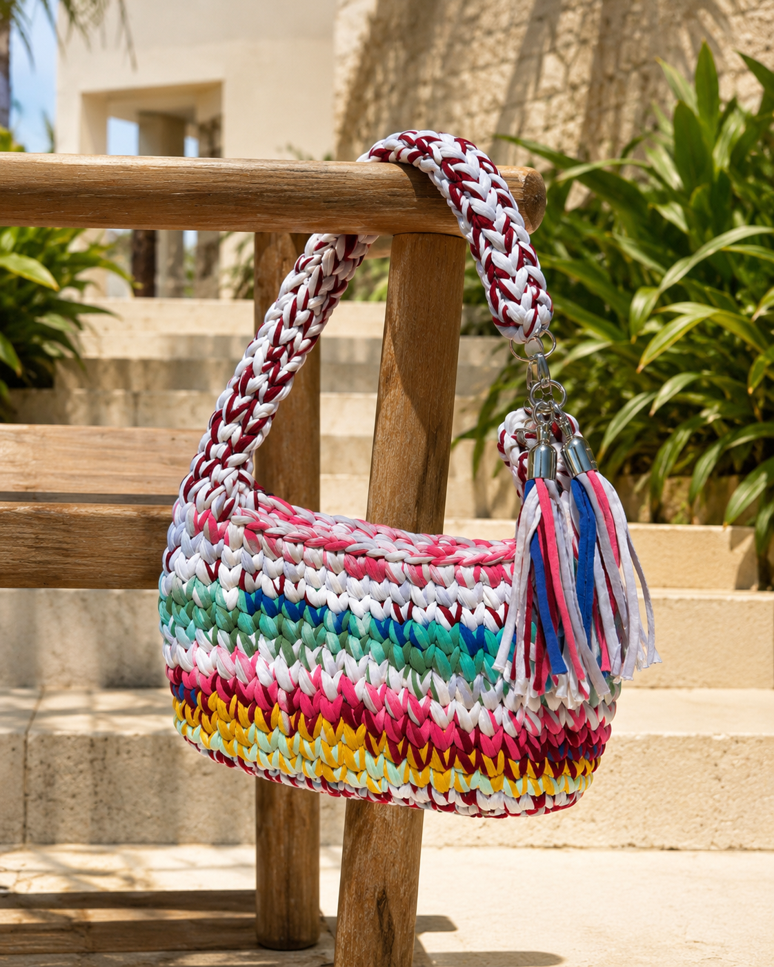 Pastel Candy Crochet Bag