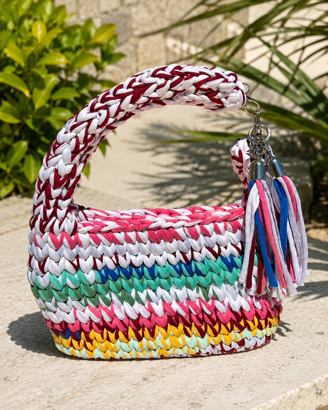Pastel Candy Crochet Bag