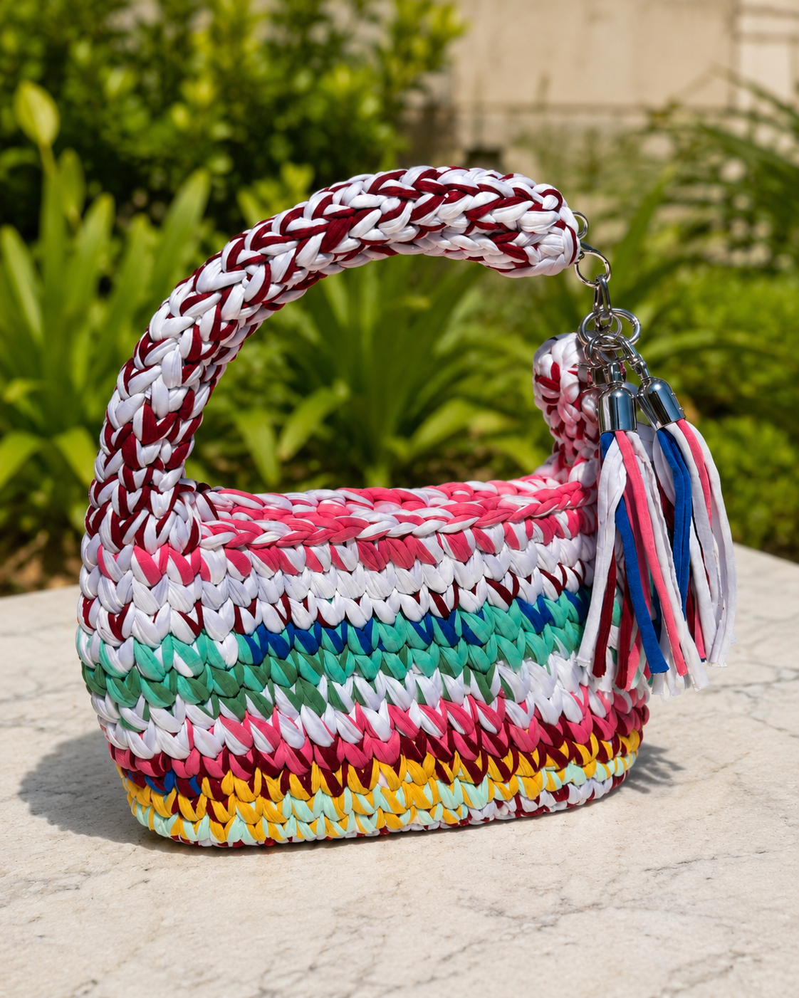 Pastel Candy Crochet Bag